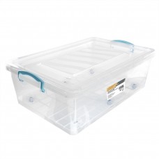 Clip Lid Plastic S/Box with Wheels- 30L