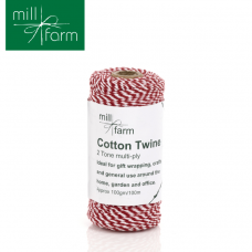 Cotton Twine Spool 2 Tone Red/White 100g/ 100m