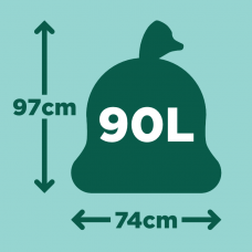 Everyday Super HD Black Bin Bags 10pk 90L