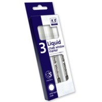 A Star Window Markers White 3pk
