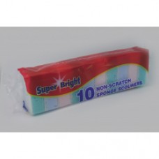 S/Bright Non-Scratch Sponge Scourer 10pk