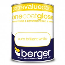 1.25 Litre One Coat Gloss - Pure Brilliant White 1.25 Litre One Coat Gloss - Pure Brilliant White