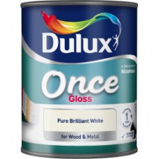 DULUX ONCE BRILLIANT WHITE 750ML DULUX ONCE BRILLIANT WHITE 750ML