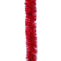2m Red Luxury Tinsel Garland, Dia 15cm