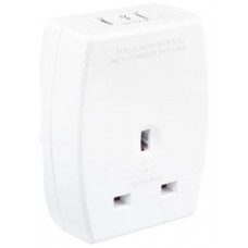 UK TO EUR TRAVEL ADAPTOR WITH USB A+C