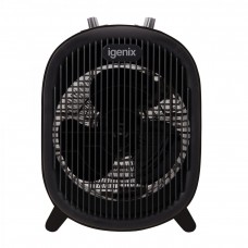 IG 2kW Portable Upright Fan Heater Black