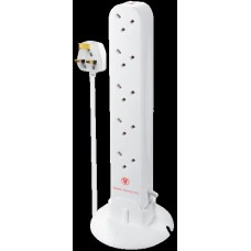 10 Socket Tower / Surge Protected