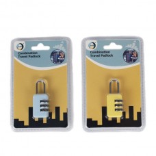 3 Digit Combination Travel Padlock (Blue/Yellow)