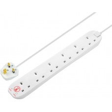 Surge Extension Lead Two Metres - Six Socket