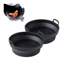 2 x Round Foldable Silicone Trays